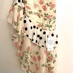 For Love and Lemons Polka Dot Floral Lace Dress
